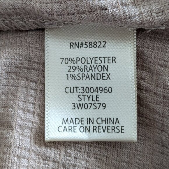 Max Studio Cinched Sleeve Top Size 3X Taupe Jersey Dropped-Shoulder T-Shirt NWT - Picture 12 of 15
